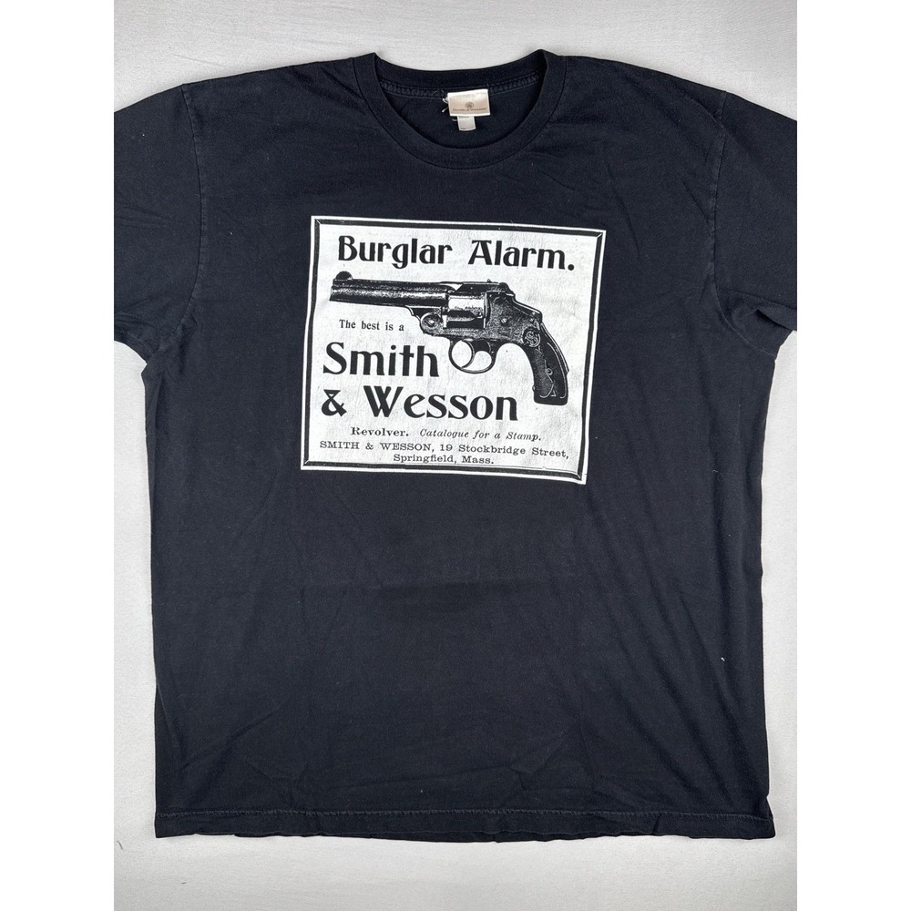 Vintage Smith & Wesson Burglar Alarm Revolver Pistol The Best T Shirt 2XL XXL - Picture 2 of 11